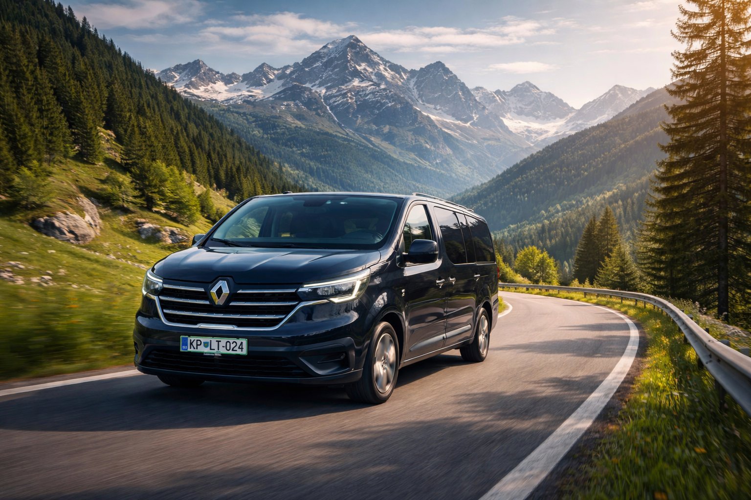 LA Travel Renault Trafic kombi vozi čez Alpe – prevoz potnikov Slovenija
